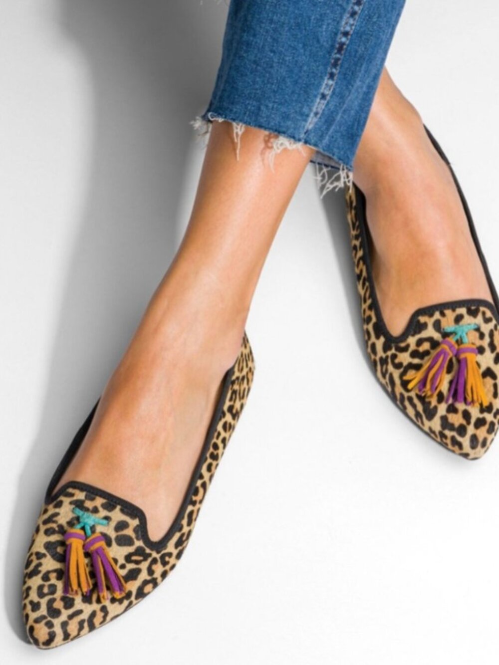 Hush Puppies Sadie Leopard Print Tassel Loafers
